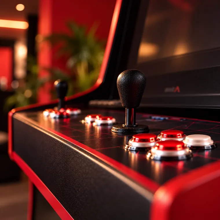 Arcade cabinet buttons and joystick at İnterdi