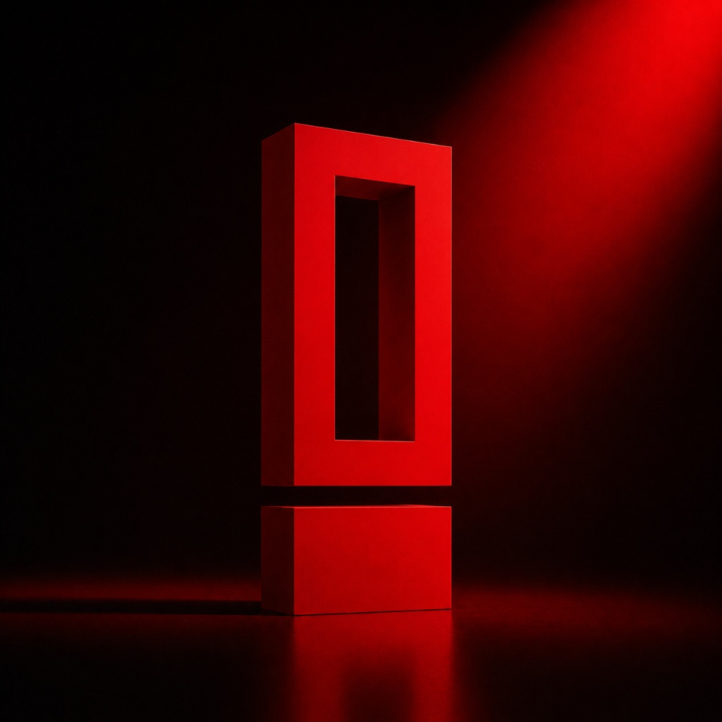 Interdi visual identity flat lay in red and black