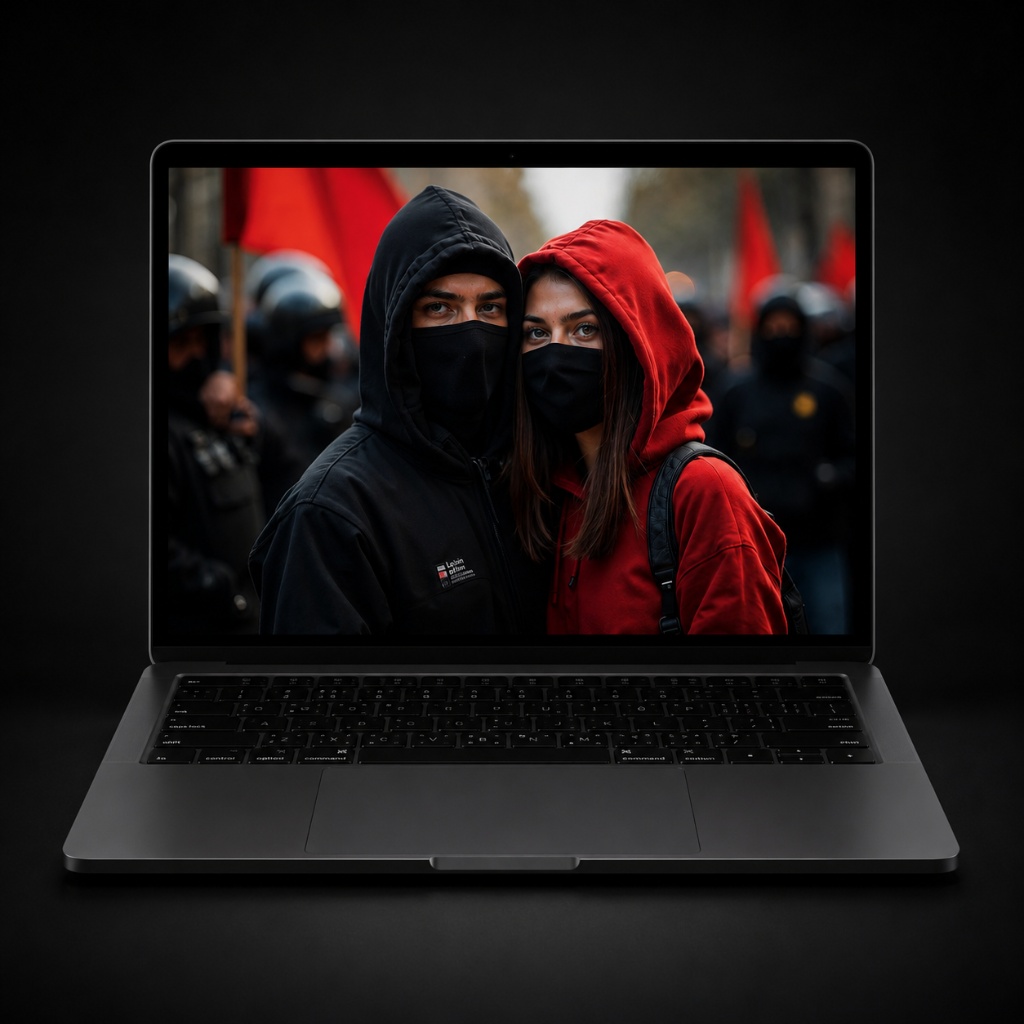 Interdi wallpaper on a MacBook screen