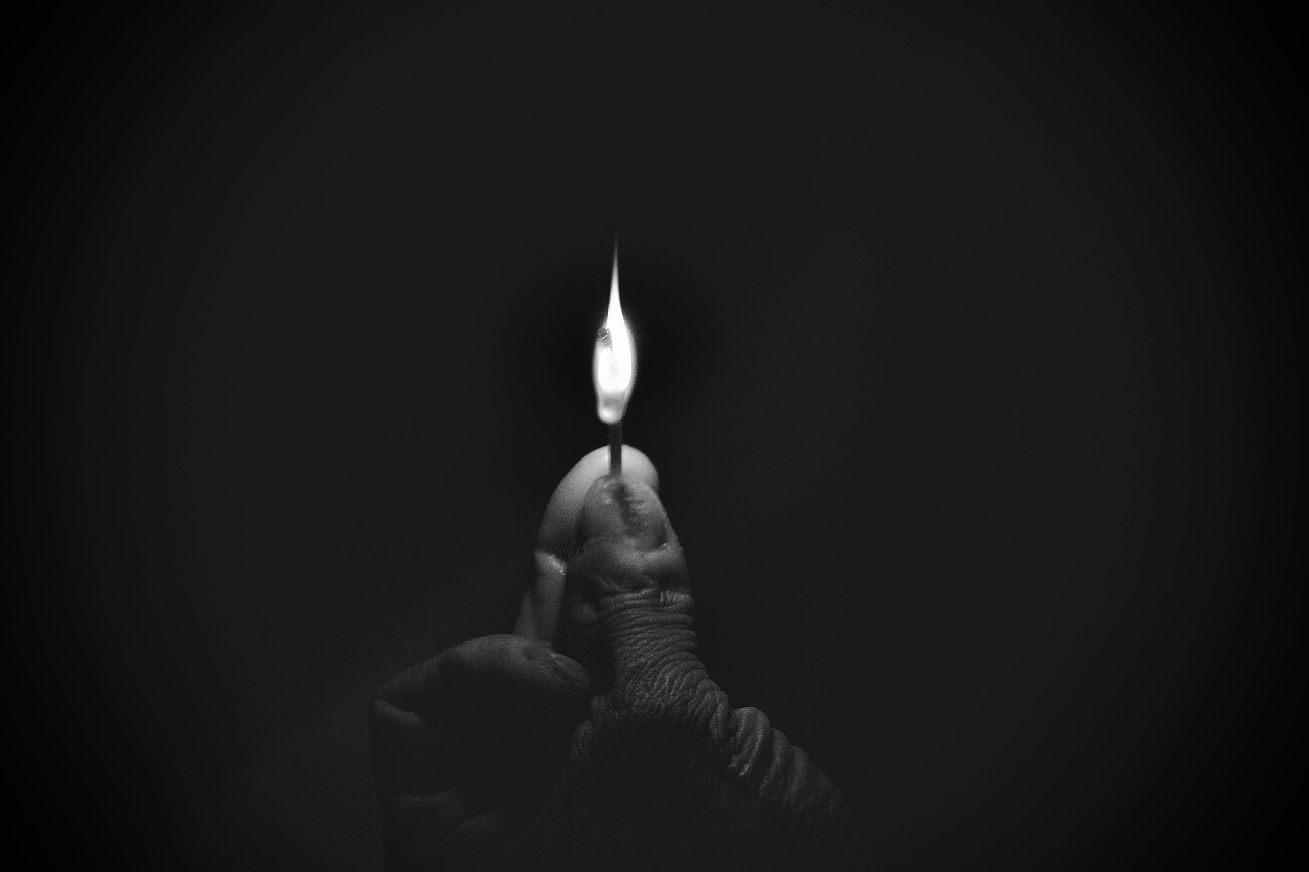 Hooded figure portrait